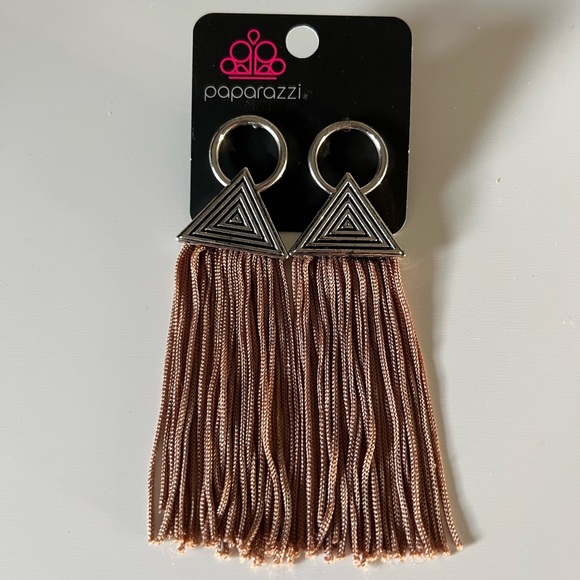 NIP Paparazzi Brown Fringe Earrings - Picture 2 of 3